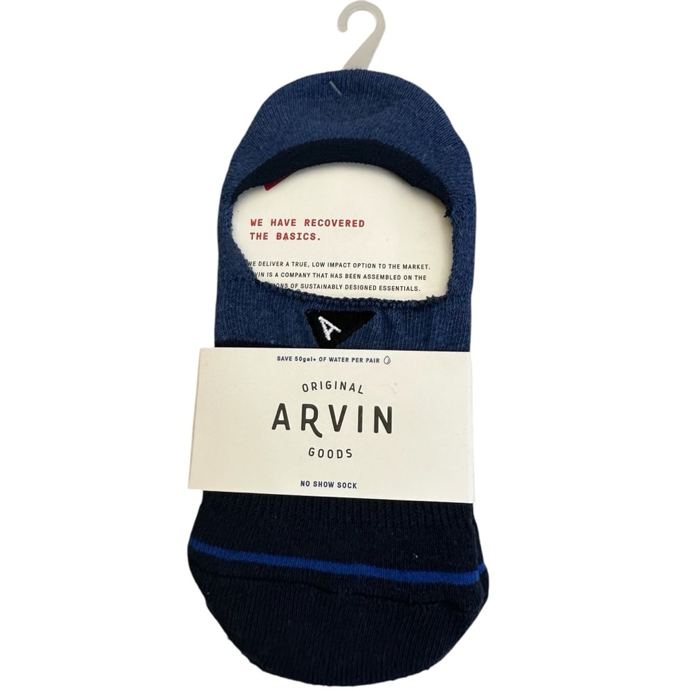 Arvin Goods Men’s No Show Socks Navy Blue Cushioned Low